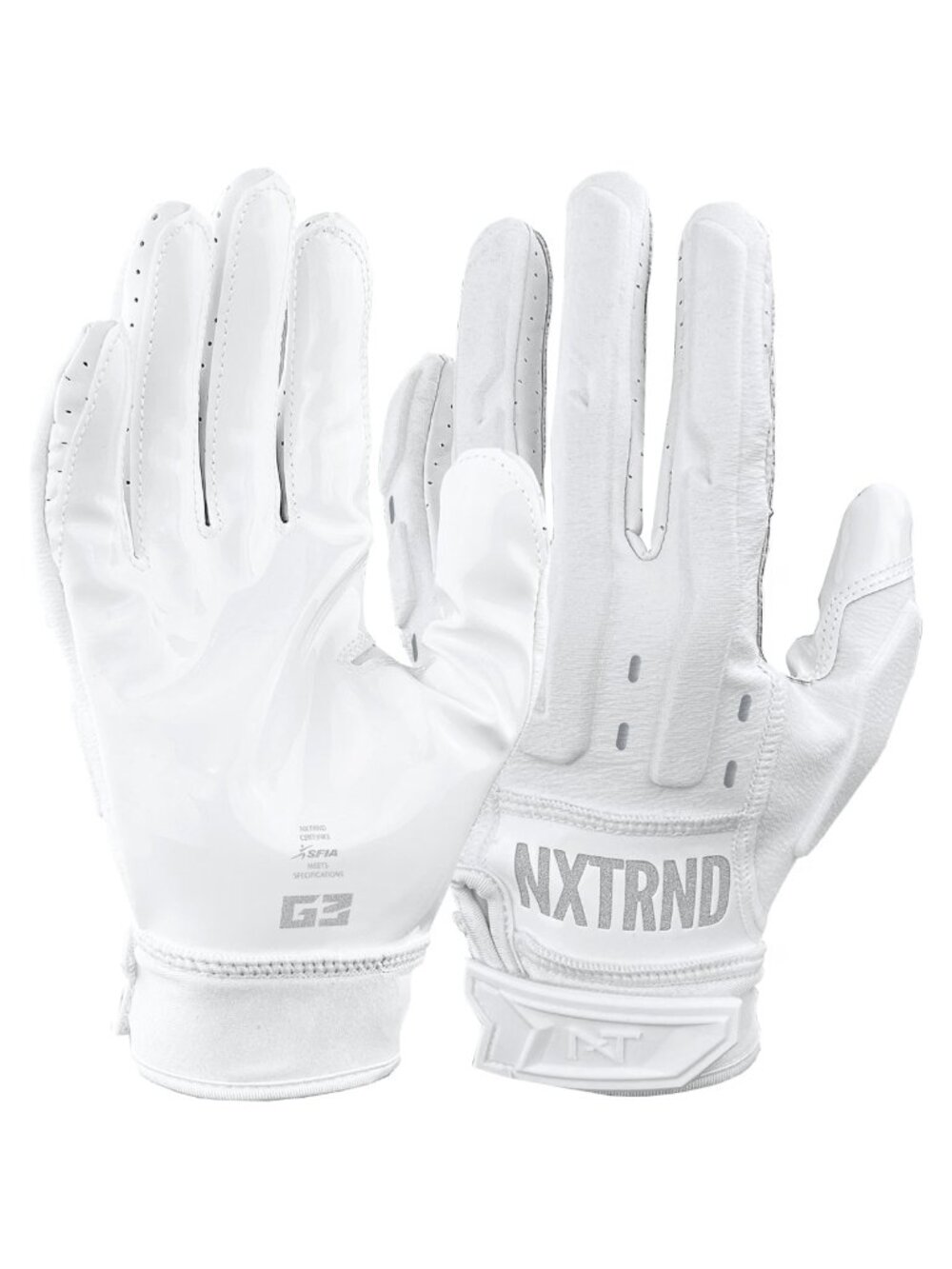 Pro Padded Football Gloves Sticky Grip Nylon Adult Large